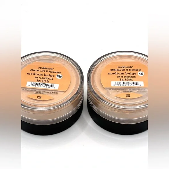 2lot BareMinerals Medium Beige Original foundation SPF 15 - Picture 1 of 7